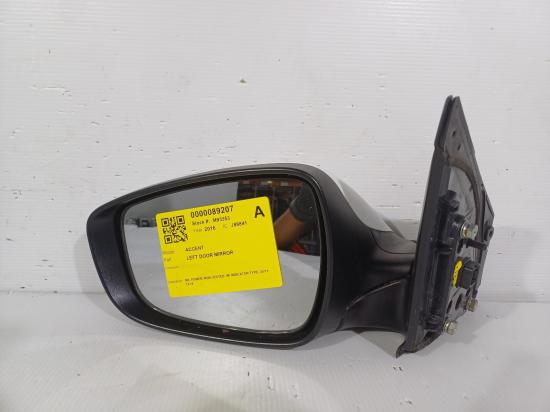 hyundai Accent RB May 2016 RIGHT DOOR MIRROR 