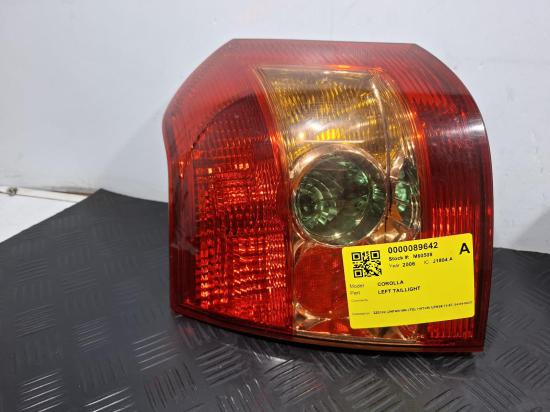 toyota Corolla ZZE122R Jun 2006 LEFT TAILLIGHT 