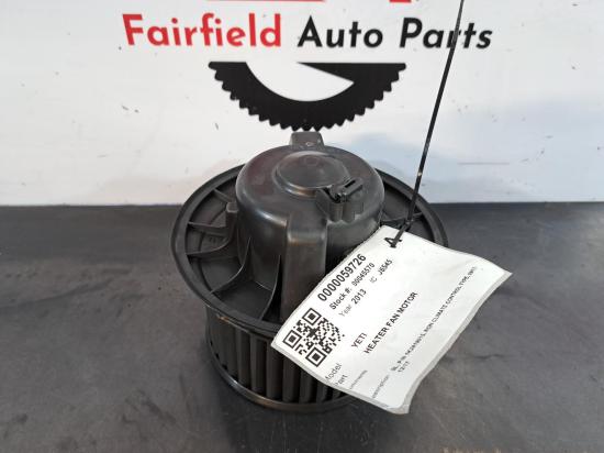 skoda Yeti Mar 2012 HEATER FAN MOTOR 