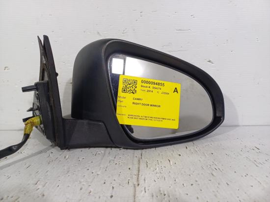 toyota Camry ASV50R Jul 2014 RIGHT DOOR MIRROR 