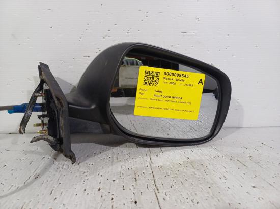 toyota Yaris YR Sep 2005 RIGHT DOOR MIRROR 