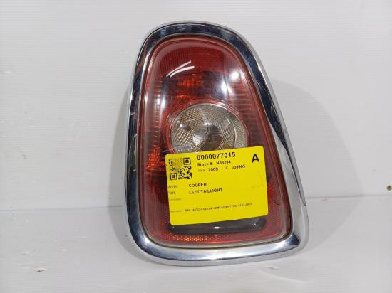 mini Cooper 2009 LEFT TAILLIGHT 
