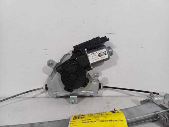 hyundai Accent RB Apr 2016 RIGHT FRONT WINDOW REG/MOTOR 