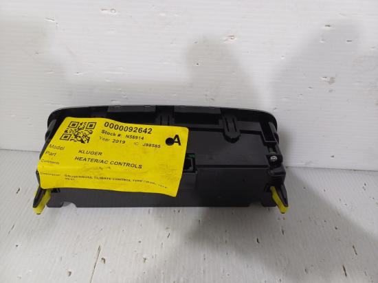 toyota Kluger GSU55R Jan 2019 HEATER/AC CONTROLS 