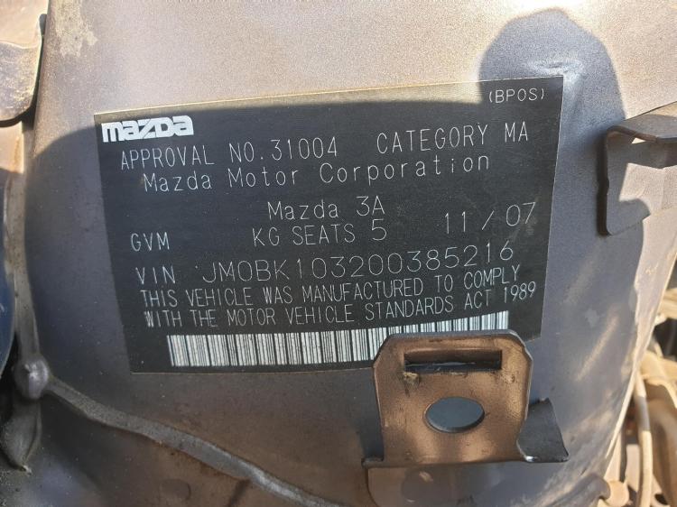 mazda 3 2008 Parts & Wrecking