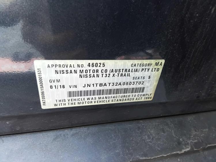 nissan X Trail ST Jan 2016 Parts & Wrecking