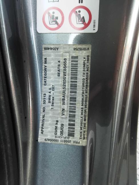 bmw 1 Series 120I May 2009 Parts & Wrecking