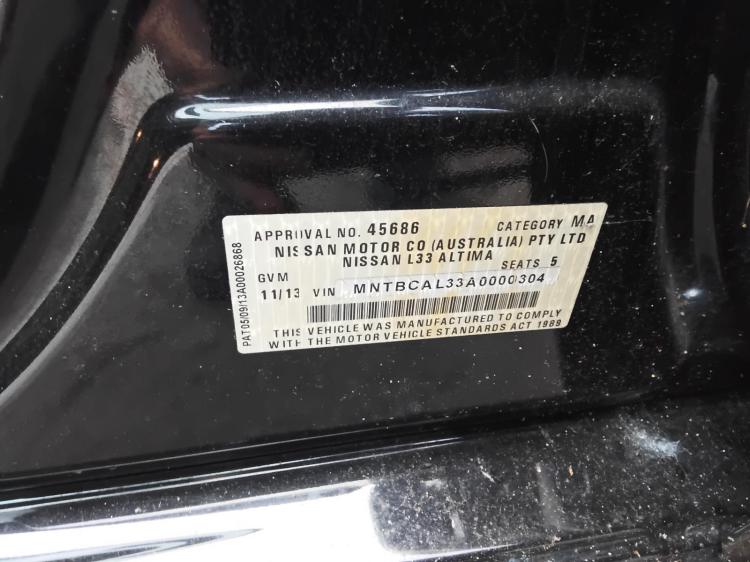 nissan Altima ST Nov 2013 Parts & Wrecking