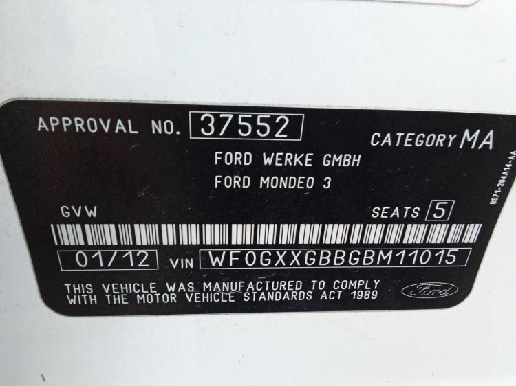 ford Mondeo LX Jan 2012 Parts & Wrecking