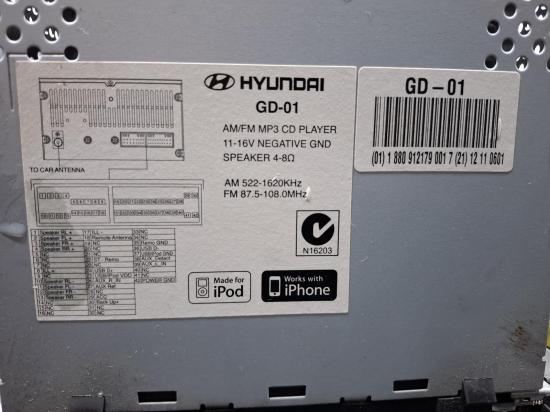 hyundai I30 2013 STEREO/HEAD UNIT 