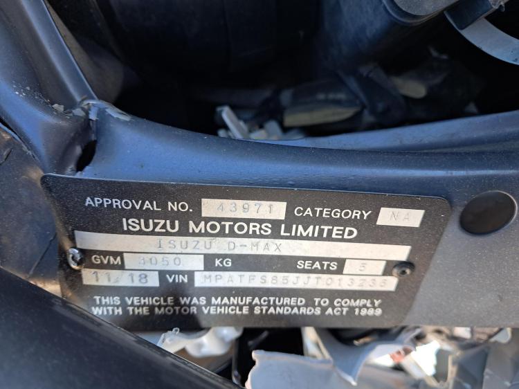 isuzu Dmax Nov 2018 Parts & Wrecking