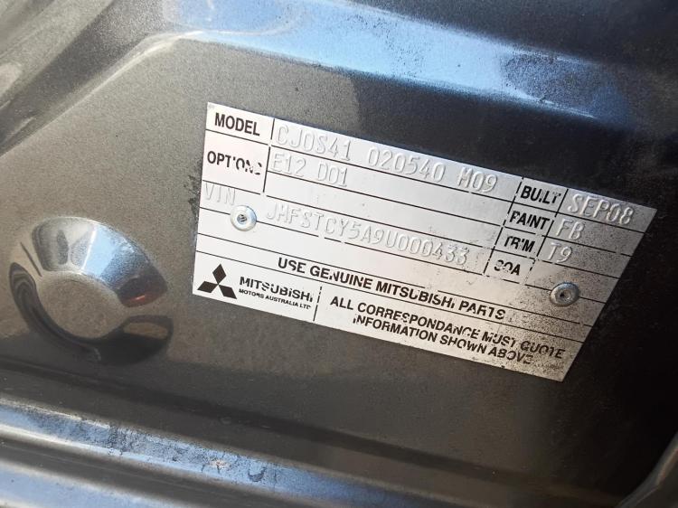 mitsubishi Lancer VRX Sep 2008 Parts & Wrecking