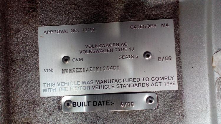 volkswagen Golf GL RALLY Aug 2000 Parts & Wrecking