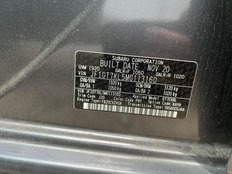 subaru Impreza G5 2021 Parts & Wrecking