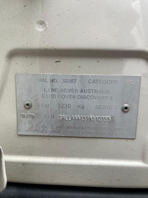 land rover Discovery SERIES 3 2009 Parts & Wrecking