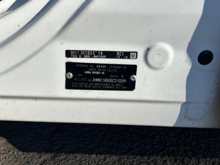 honda Odyssey 2017 Parts & Wrecking