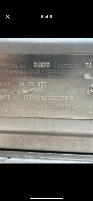 lexus Is250 2007 Parts & Wrecking