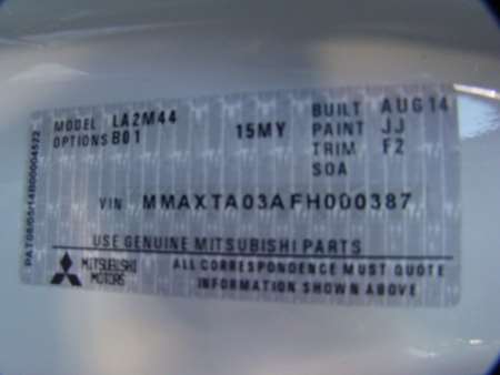 mitsubishi Mirage AO 09 2014 Parts & Wrecking
