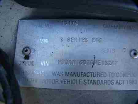 bmw E46 320i 3 SERIES 05 2001 Parts & Wrecking