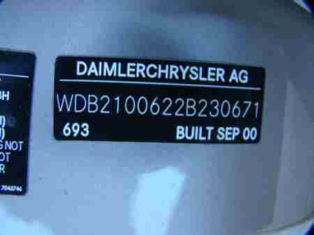 mercedes benz E Class ELEGANCE 09 2000 Parts & Wrecking
