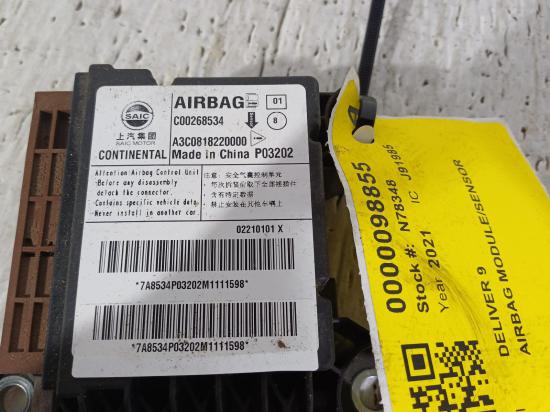 ldv Deliver 9 MWB MID ROOF May 2021 AIRBAG MODULE/SENSOR 