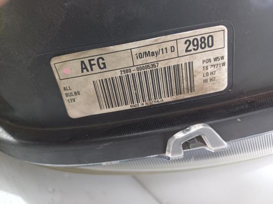 holden Caprice 2011 RIGHT HEADLAMP 