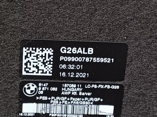 bmw 420i 2022 PARCEL SHELF 