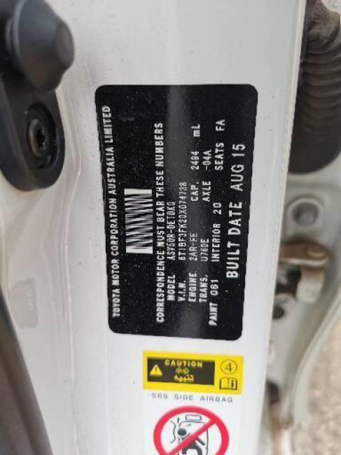 toyota Camry 2015 Parts & Wrecking