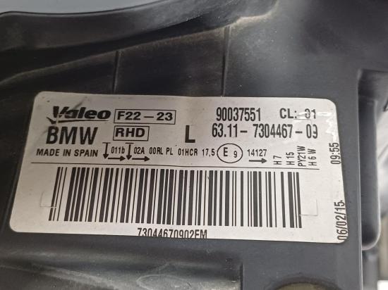 bmw 2 Series Apr 2015 LEFT HEAD LAMP 