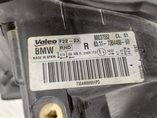 bmw 2 Series Apr 2015 RIGHT HEAD LAMP 