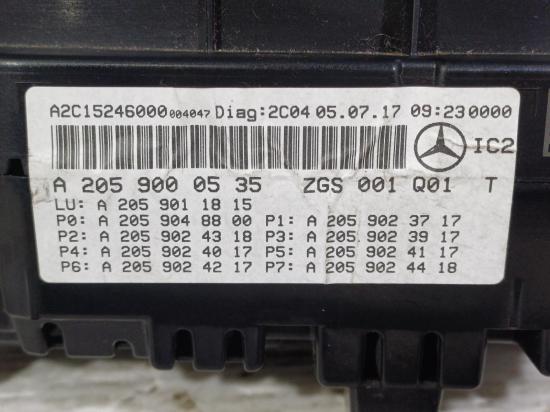 mercedes benz Glc Class X253 Sep 2017 Instrument Cluster 