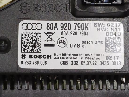 audi Q5 2023 INSTRUMENT CLUSTER 