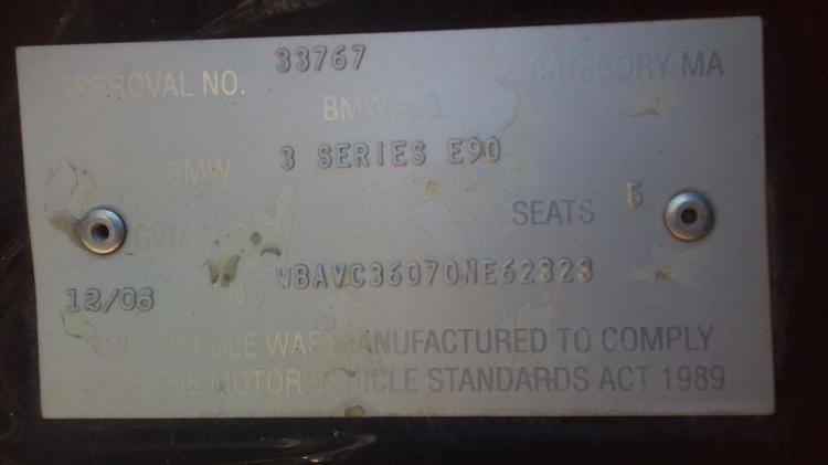 bmw 3 Series 320D Dec 2007 Parts & Wrecking