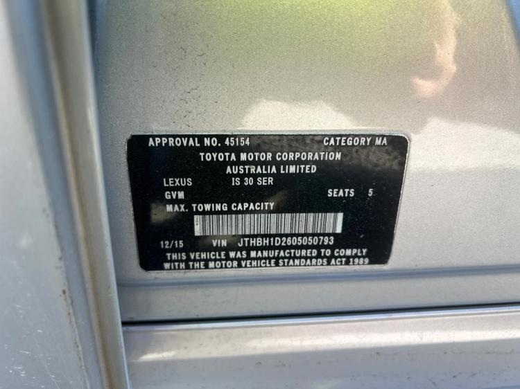 lexus Is300 2016 Parts & Wrecking