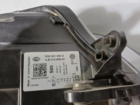 volkswagen Golf A7 May 2017 LEFT HEADLAMP 