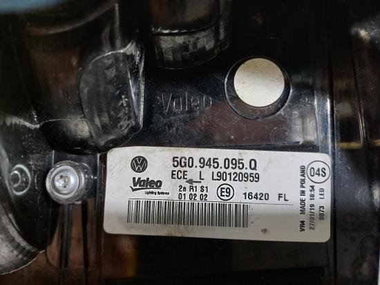 volkswagen Golf 110 TSI COMFORTLIN Feb 2019 LEFT TAILLIGHT 