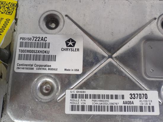 jeep Wrangler JK Mar 2013 ECU 