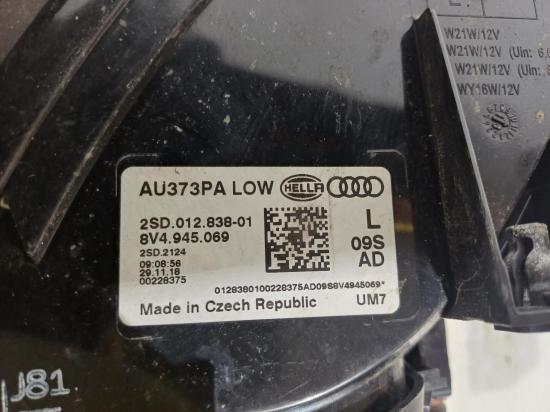 audi A3 8V Dec 2019 LEFT TAILLIGHT 