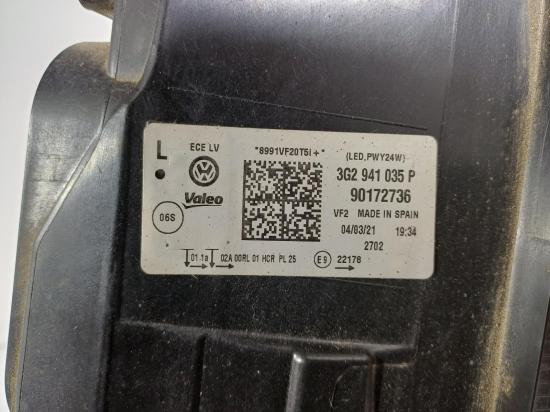 volkswagen Passat Mar 2021 LEFT HEADLAMP 