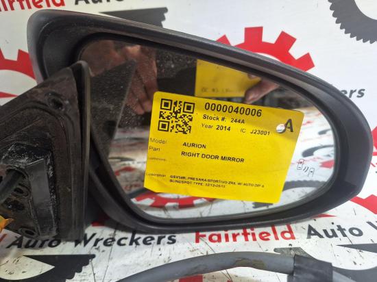toyota Aurion 2014 RIGHT DOOR MIRROR 
