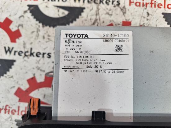 toyota Corolla Jul 2018 STEREO/HEAD UNIT 