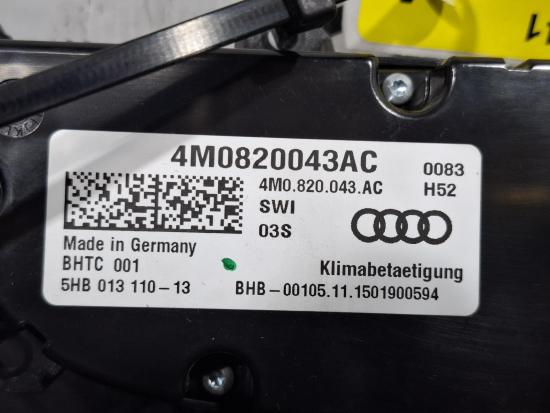 audi Q7 3.0 TDI QUATTRO Jan 2016 HEATER/AC CONTROLS 