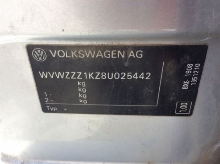 volkswagen Golf TDI 2008 Parts & Wrecking