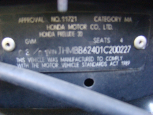 honda Prelude Mar 2001 Parts & Wrecking