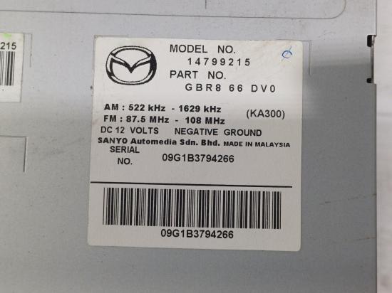 mazda 6 2009 STEREO/HEAD UNIT 