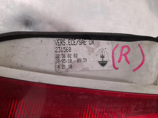 maserati Granturismo 2010 Number Plate Lamp 