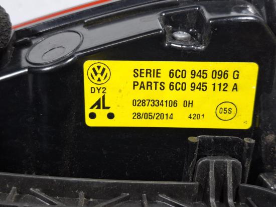 volkswagen Polo 6R Jul 2014 RIGHT TAILLIGHT 
