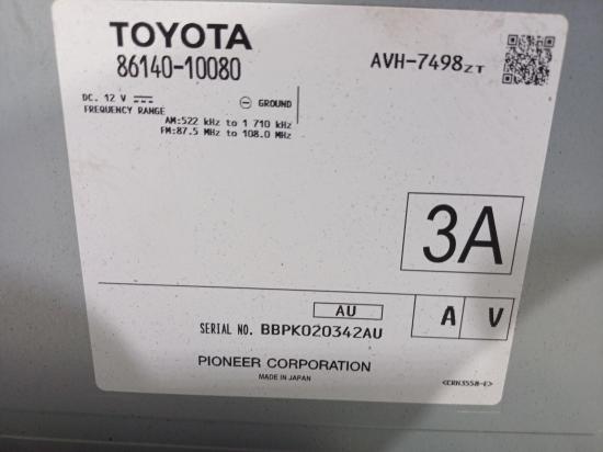 toyota C Hr 2022 STEREO/HEAD UNIT 