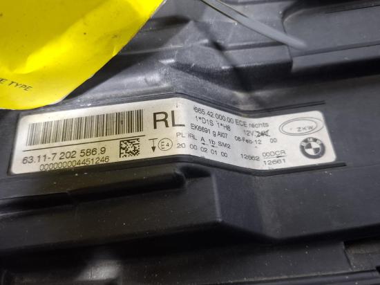 bmw 3 Series Feb 2012 RIGHT HEADLAMP 