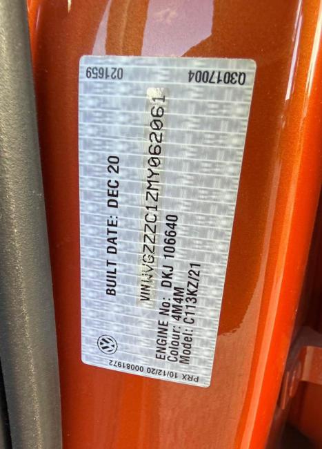 volkswagen T Cross MY 20 Dec 2020 Parts & Wrecking